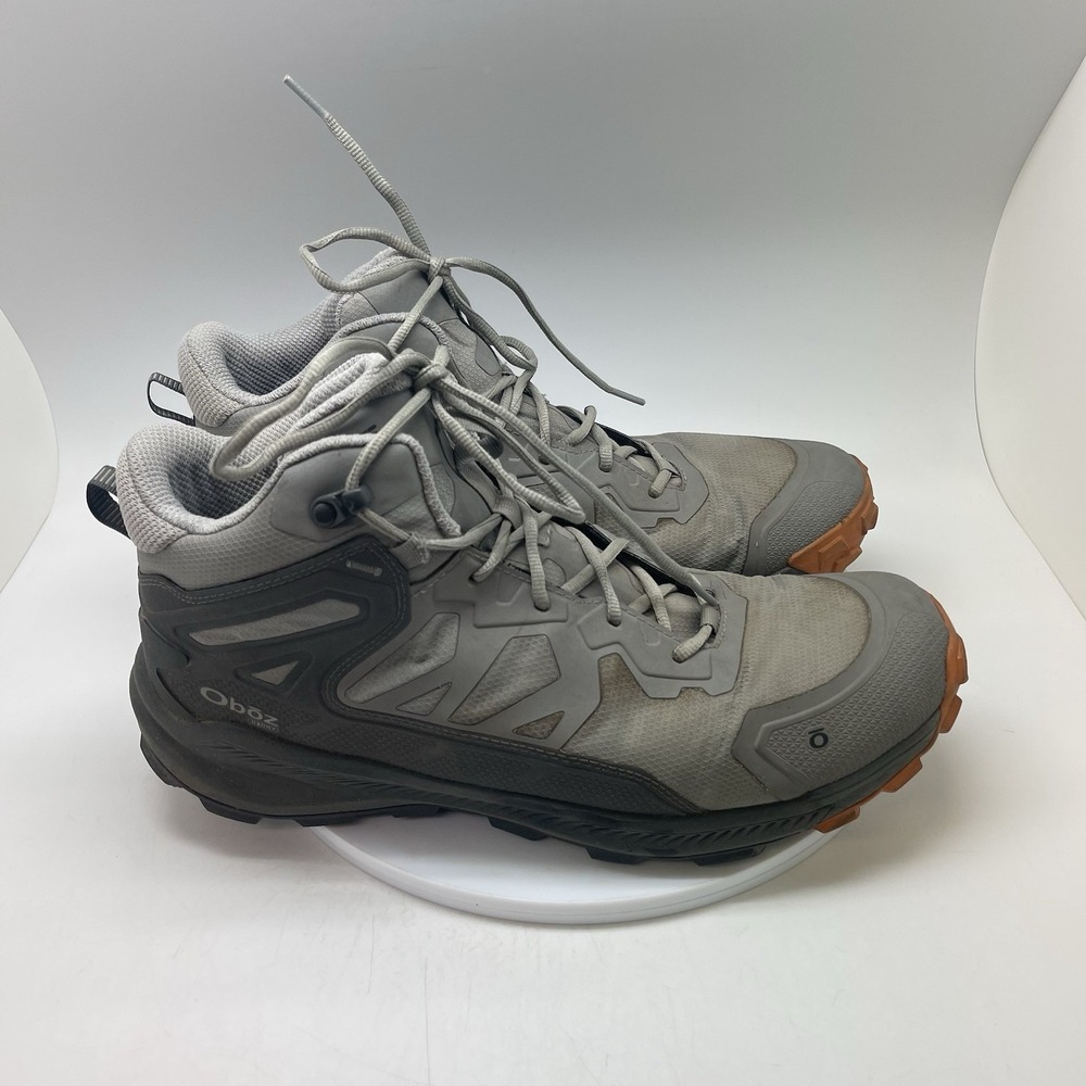 Oboz Boots Mens 13 Katabatibc Mid B-Dry Waterproof Hiking Trail Outdoor Gray